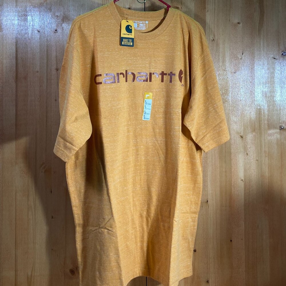 NEW! CARHARTT TK0195 LT Mens Men Short Sleeve Loose Fit T-Shirt Tee Shirt Orange